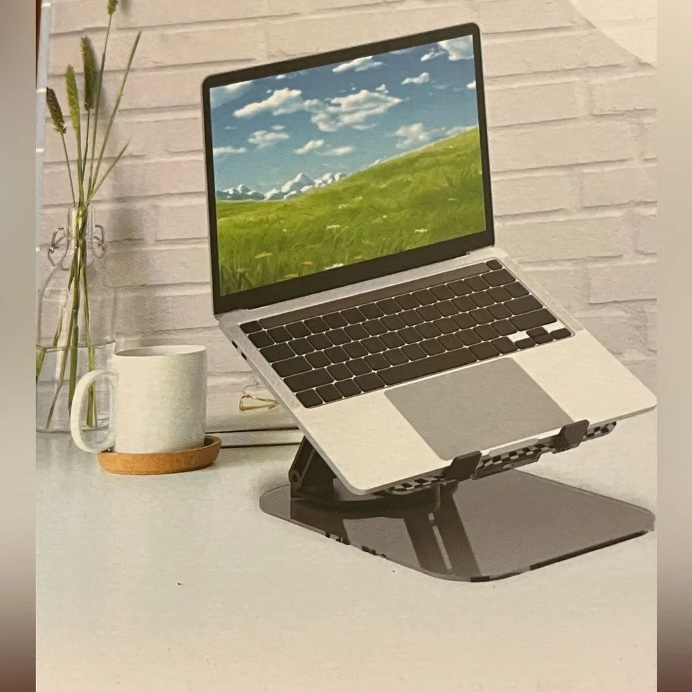 LED light Laptop Stand. Portable, foldable, adjustable, rotating. Great gift.NWT